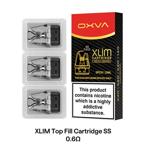 Oxva Xlim Cartridge - Top Fill Anti Burn - Pod 2ml - Pod & Coil (3 Pack) | CRAM Vape Oxva Xlim Cartridge - Top Fill Anti Burn - Pod 2ml - Pod & Coil (3 Pack) | CRAM Vape