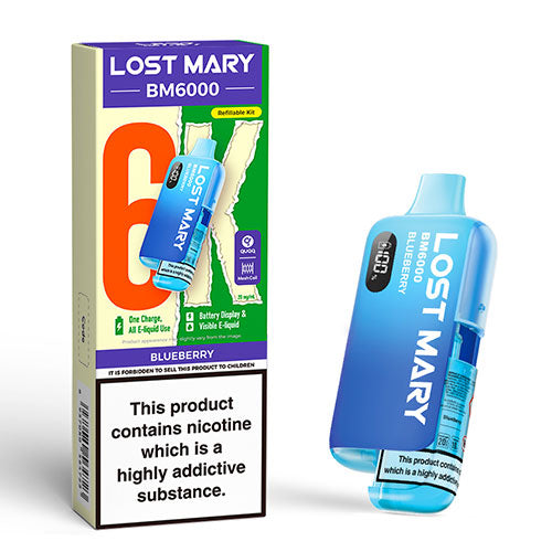 Blueberry - Lost Mary BM6000 Replaceable Pod Kit | CRAM Vape Blueberry - Lost Mary BM6000 Replaceable Pod Kit | CRAM Vape