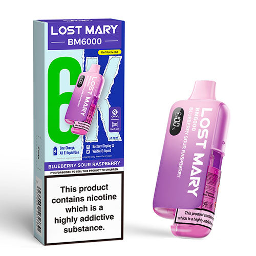 Blueberry Sour Raspberry - Lost Mary BM6000 Replaceable Pod Kit | CRAM Vape Blueberry Sour Raspberry - Lost Mary BM6000 Replaceable Pod Kit | CRAM Vape