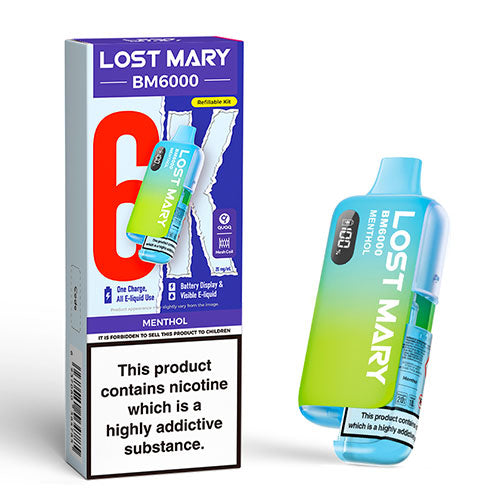 lost mary vape with removable battery Menthol - Lost Mary BM6000 Replaceable Pod Kit lost mary vape with removable battery Menthol - Lost Mary BM6000 Replaceable Pod Kit
