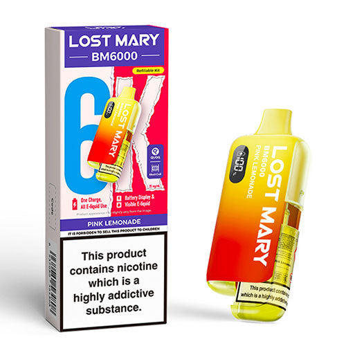 Pink Lemonade - Lost Mary BM6000 Replaceable Pod Kit | CRAM Vape Pink Lemonade - Lost Mary BM6000 Replaceable Pod Kit | CRAM Vape
