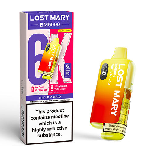 Triple Mango - Lost Mary BM6000 Replaceable Pod Kit | CRAM Vape Triple Mango - Lost Mary BM6000 Replaceable Pod Kit | CRAM Vape