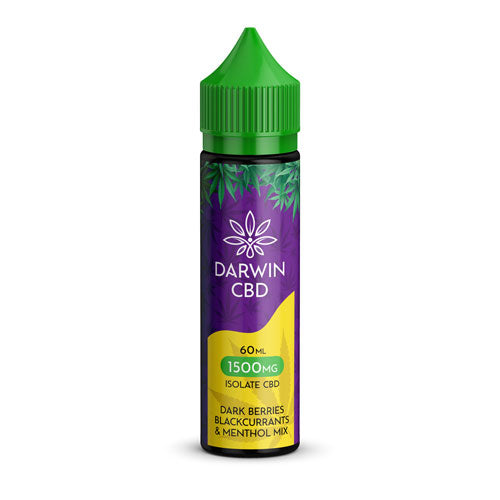 dark vape juice Dark Berries, Blackcurrants & Menthol - Darwin 1500mg CBD E-Liquid