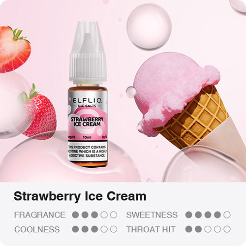 Strawberry Ice Cream (Strawberry Snoow) - ELFLIQ Nic Salts | CRAM Vape Strawberry Ice Cream (Strawberry Snoow) - ELFLIQ Nic Salts | CRAM Vape