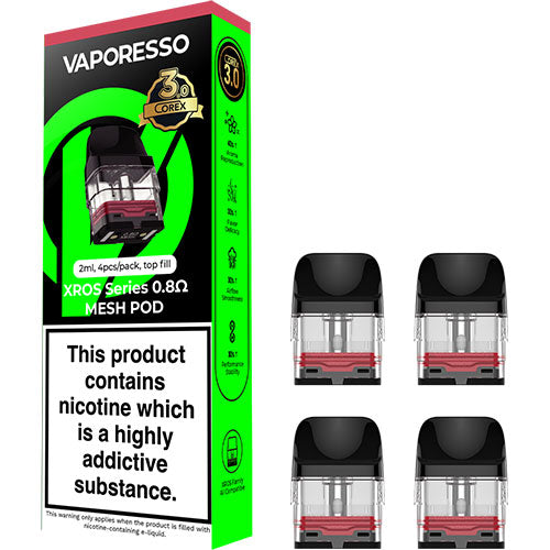 Vaporesso XROS Series - Pod & Coil - 4 Pack | CRAM Vape Vaporesso XROS Series - Pod & Coil - 4 Pack | CRAM Vape
