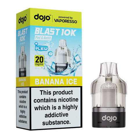 Banana Ice - 20mg - Dojo Blast 10k - Pod & Refill