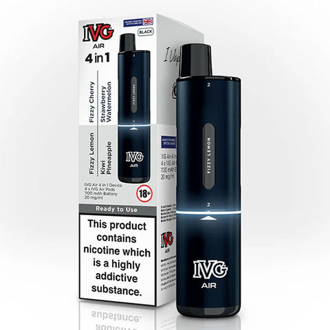 Black (Multi Flavour) - IVG Air 4 in 1 Starter Kit | CRAM Vape Black (Multi Flavour) - IVG Air 4 in 1 Starter Kit | CRAM Vape