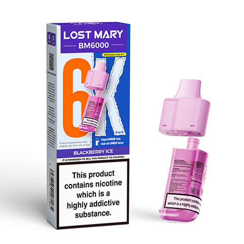Blackberry Ice - 20mg - Lost Mary BM6000 - Pod & Refill