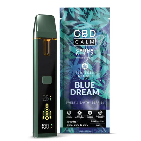 Blue Dream - 1800mg - CBD Calm - Canna Blitz Prefilled Pod Kit