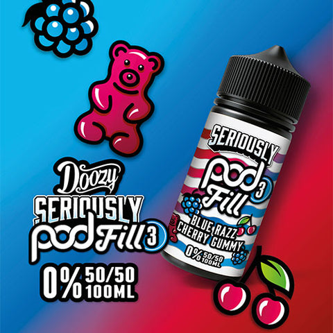 Blue Razz Cherry Gummy - Seriously Pod Fill 3