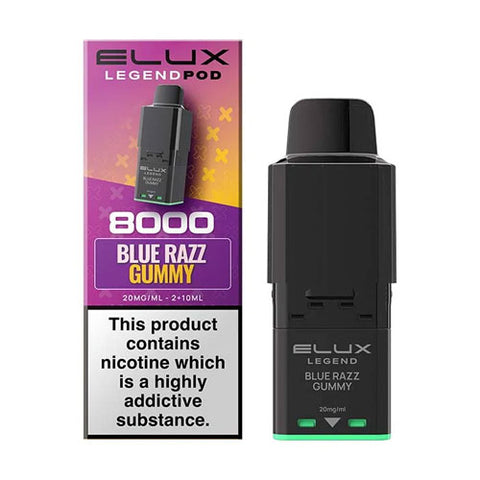 Blue Razz Gummy - 20mg - Elux Legend 8000 Refill Pod