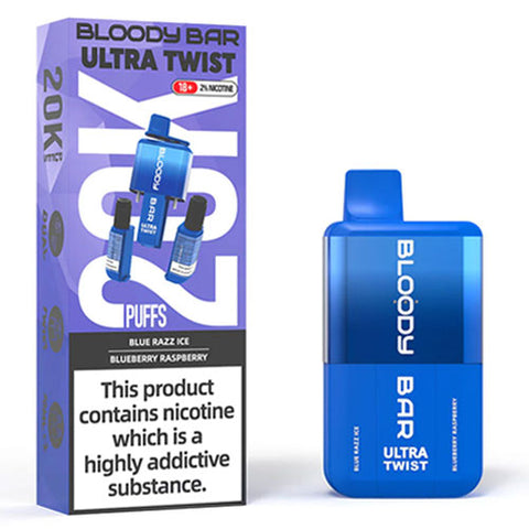 Blue Razz Ice / Blueberry Raspberry - Bloody Bar Ultra Twist 20k