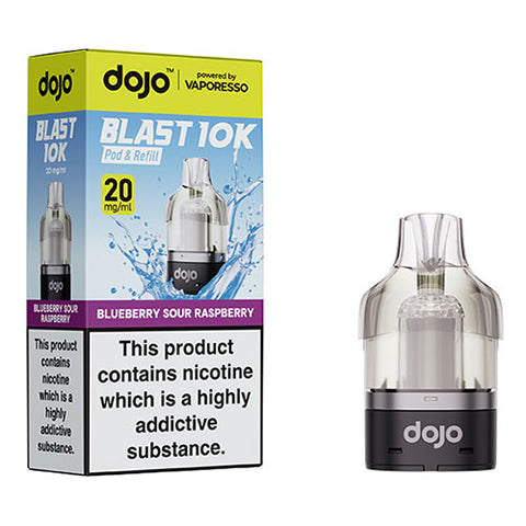 Blueberry Sour Raspberry - 20mg - Dojo Blast 10k - Pod & Refill