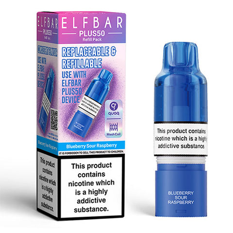 Blueberry Sour Raspberry - Elfbar Plus50 Refill Pack