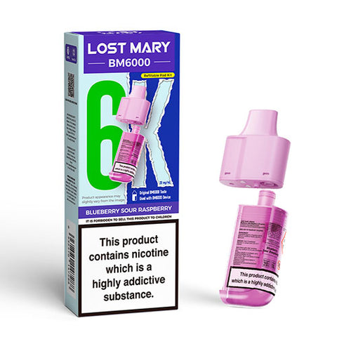 Blueberry Sour Raspberry - 20mg - Lost Mary BM6000 - Pod & Refill