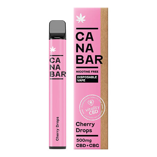 Cherry Drops - 500mg CBD + CBG - CANABAR Disposable