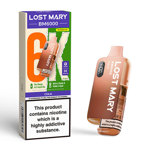 Cola - Lost Mary BM6000 Replaceable Pod Kit | CRAM Vape Cola - Lost Mary BM6000 Replaceable Pod Kit | CRAM Vape