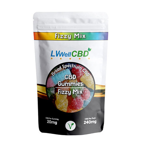 Fizzy Mix Grab Bag (12 Gummies) - 240mg CBD Gummies - LVWell CBD