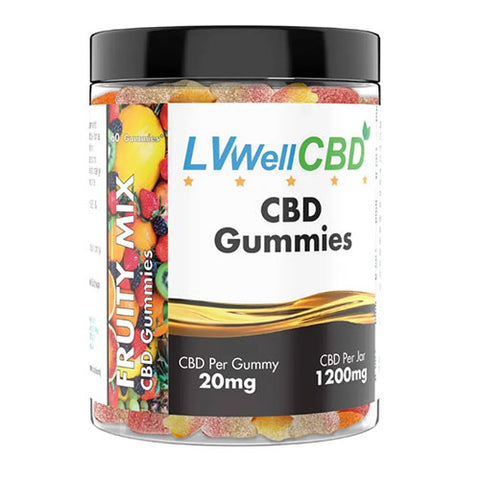 Fruity Mix (60 Large Gummies) - 1200mg CBD Gummies - LVWell CBD