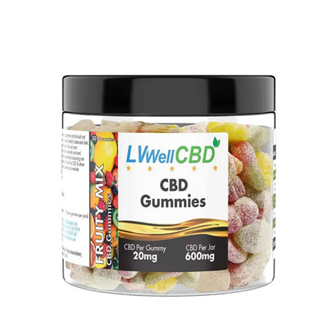 Fruity Mix (30 Large Gummies) - 600mg CBD Gummies - LVWell CBD