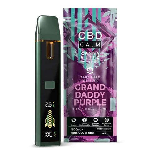 Grand Daddy Purple - 1800mg - CBD Calm - Canna Blitz Prefilled Pod Kit