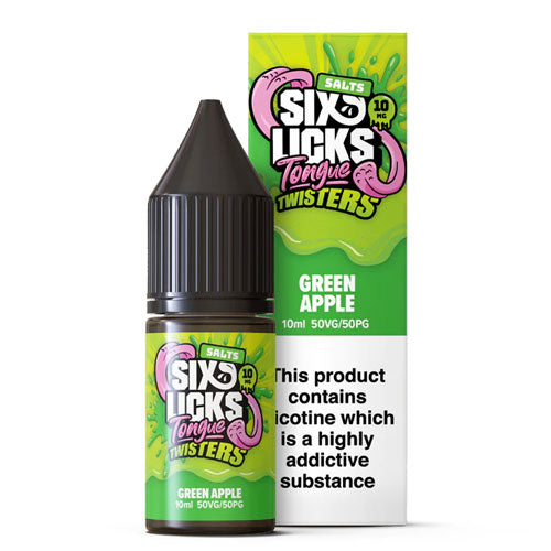 Green Apple - Six Licks Tongue Twisters Nic Salts
