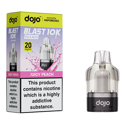 Juicy Peach - 20mg - Dojo Blast 10k - Pod & Refill