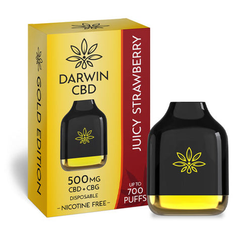 Juicy Strawberry - 500mg CBD + CBG - Darwin CBD Disposable