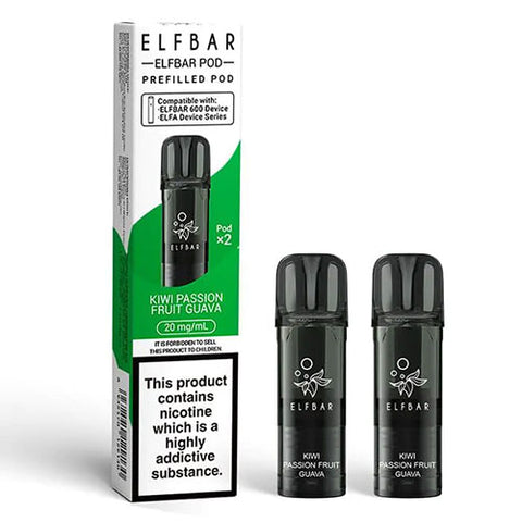 Kiwi Passion Fruit Guava - Elfbar 600 Prefilled Pod (2 Pack)