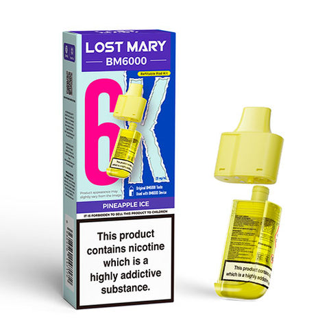 Pineapple Ice - 20mg - Lost Mary BM6000 - Pod & Refill