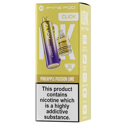 Pineapple Passion Lime - Pyne Click Pod (Refill Pack) | CRAM Vape Pineapple Passion Lime - Pyne Click Pod (Refill Pack) | CRAM Vape
