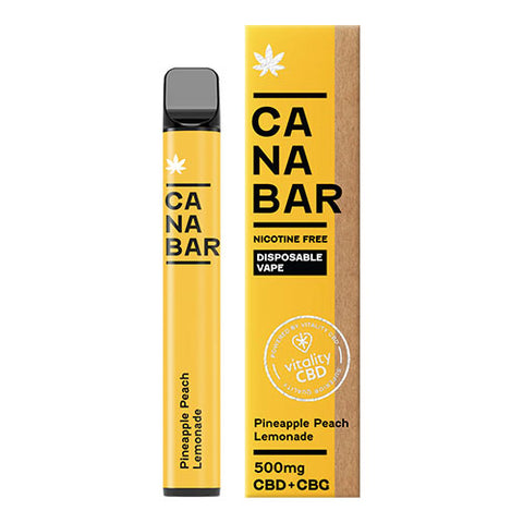 Pineapple Peach Lemonade - 500mg CBD + CBG - CANABAR Disposable