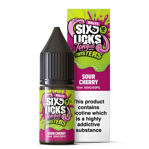Sour Cherry - Six Licks Tongue Twisters Nic Salts