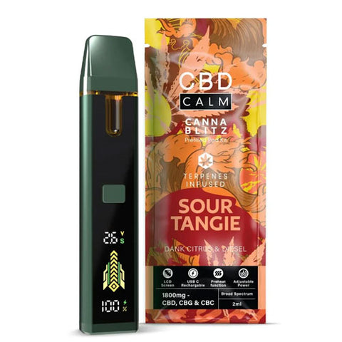 Sour Tangie - 1800mg - CBD Calm - Canna Blitz Prefilled Pod Kit