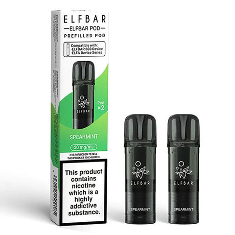 Spearmint - Elfbar 600 Prefilled Pod (2 Pack)