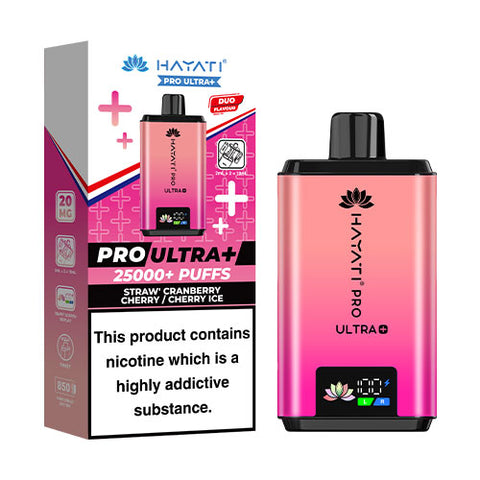 Straw Cranberry Cherry + Cherry Ice - Hayati Pro Ultra 25K