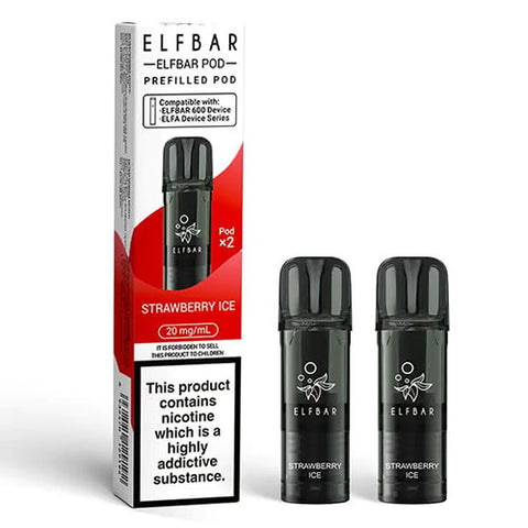 Strawberry Ice - Elfbar 600 Prefilled Pod (2 Pack)