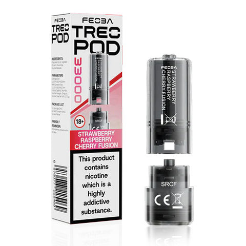 Strawberry Raspberry Cherry Fusion - 20mg - Feoba Treo - Pod & Refill