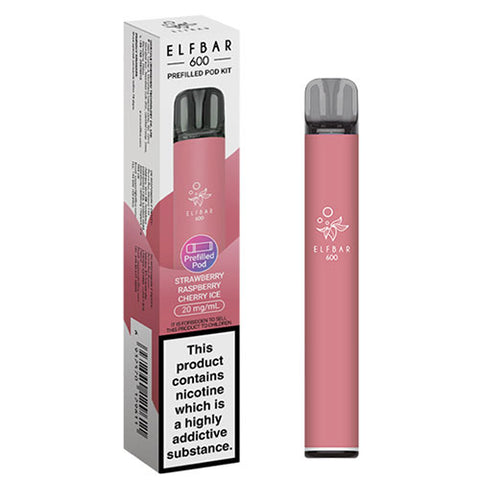 Strawberry Raspberry Cherry Ice - Elfbar 600 Prefilled Pod Kit