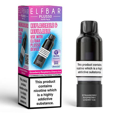 Strawberry Raspberry Cherry Ice - Elfbar Plus50 Refill Pack