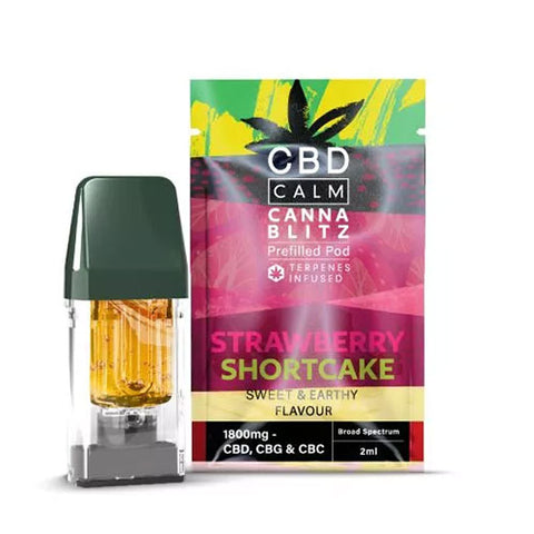 Strawberry Shortcake - 1800mg - CBD Calm Prefilled Pod