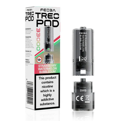 Strawberry Watermelon Bubblegum - 20mg - Feoba Treo - Pod & Refill