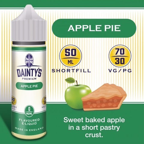 Apple Pie - Dainty's 50ml - CRAM Vape - Scunthorpe Vape Store and Doncaster Vape Store
