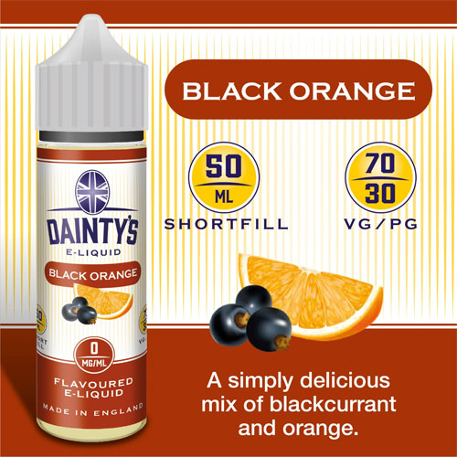 Black Orange - Dainty's 50ml - CRAM Vape - Scunthorpe Vape Store and Doncaster Vape Store