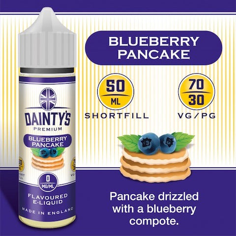 Blueberry Pancake - Dainty's 50ml - CRAM Vape - Scunthorpe Vape Store and Doncaster Vape Store