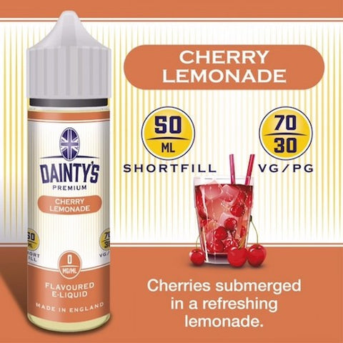 Cherry Lemonade - Dainty's 50ml - CRAM Vape - Scunthorpe Vape Store and Doncaster Vape Store